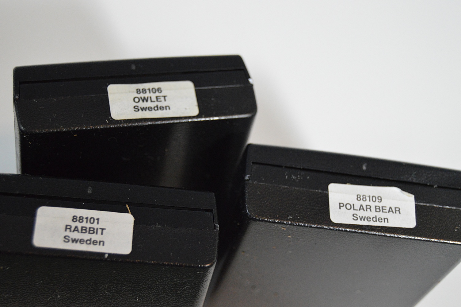 Signed Mats Jonasson Swedish Lead Crystal Figurines