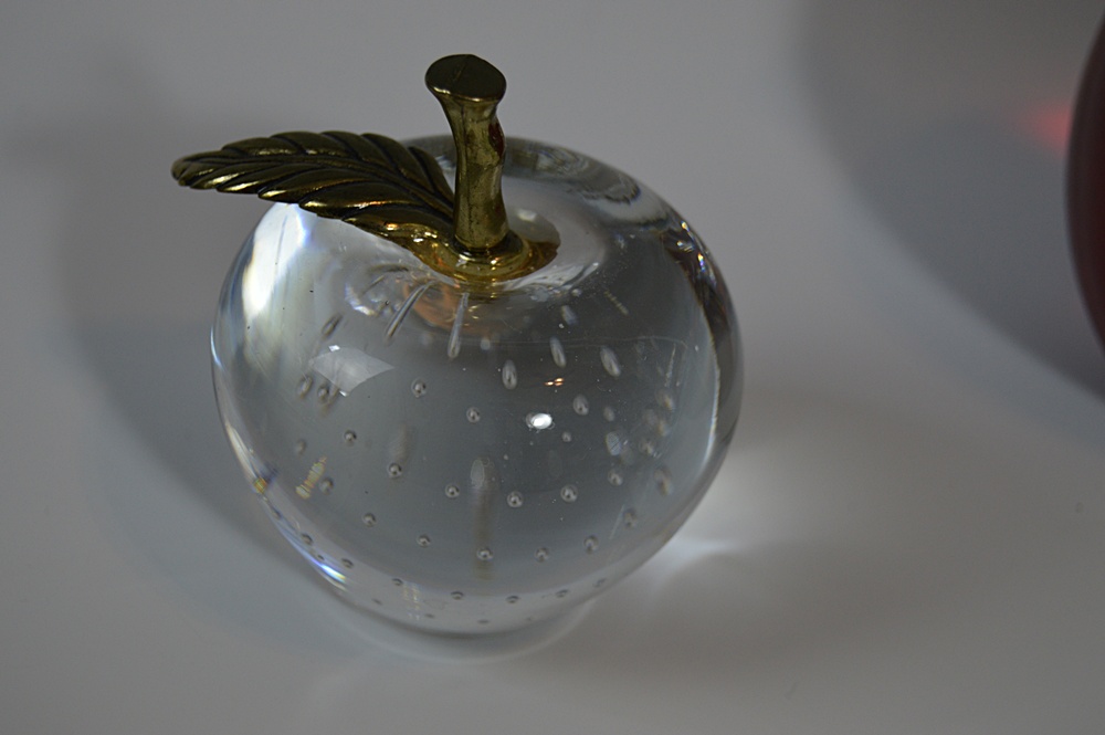 Blenko Apples and Zimmerman Paperweight