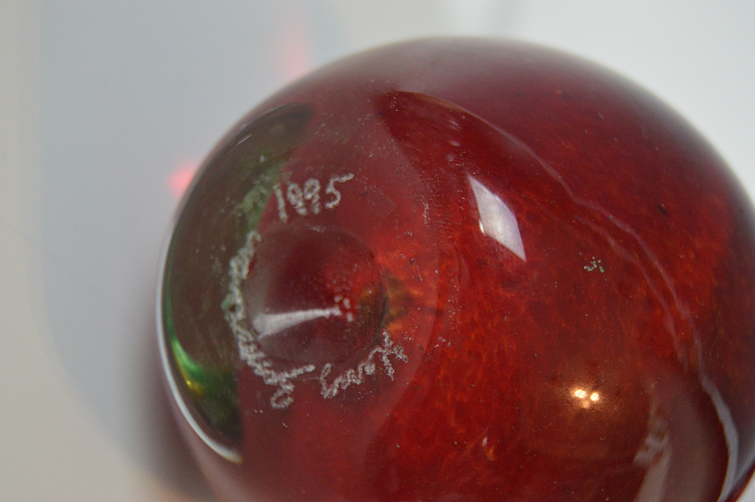 Blenko Apples and Zimmerman Paperweight