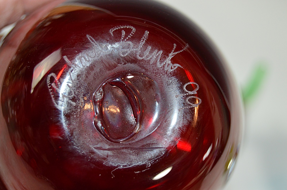 Blenko Apples and Zimmerman Paperweight