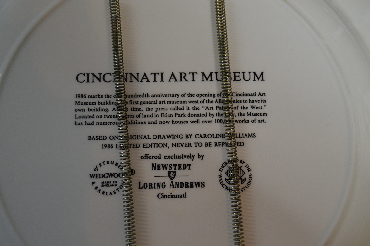 Twelve Caroline Williams Collectible Wedgwood Plates