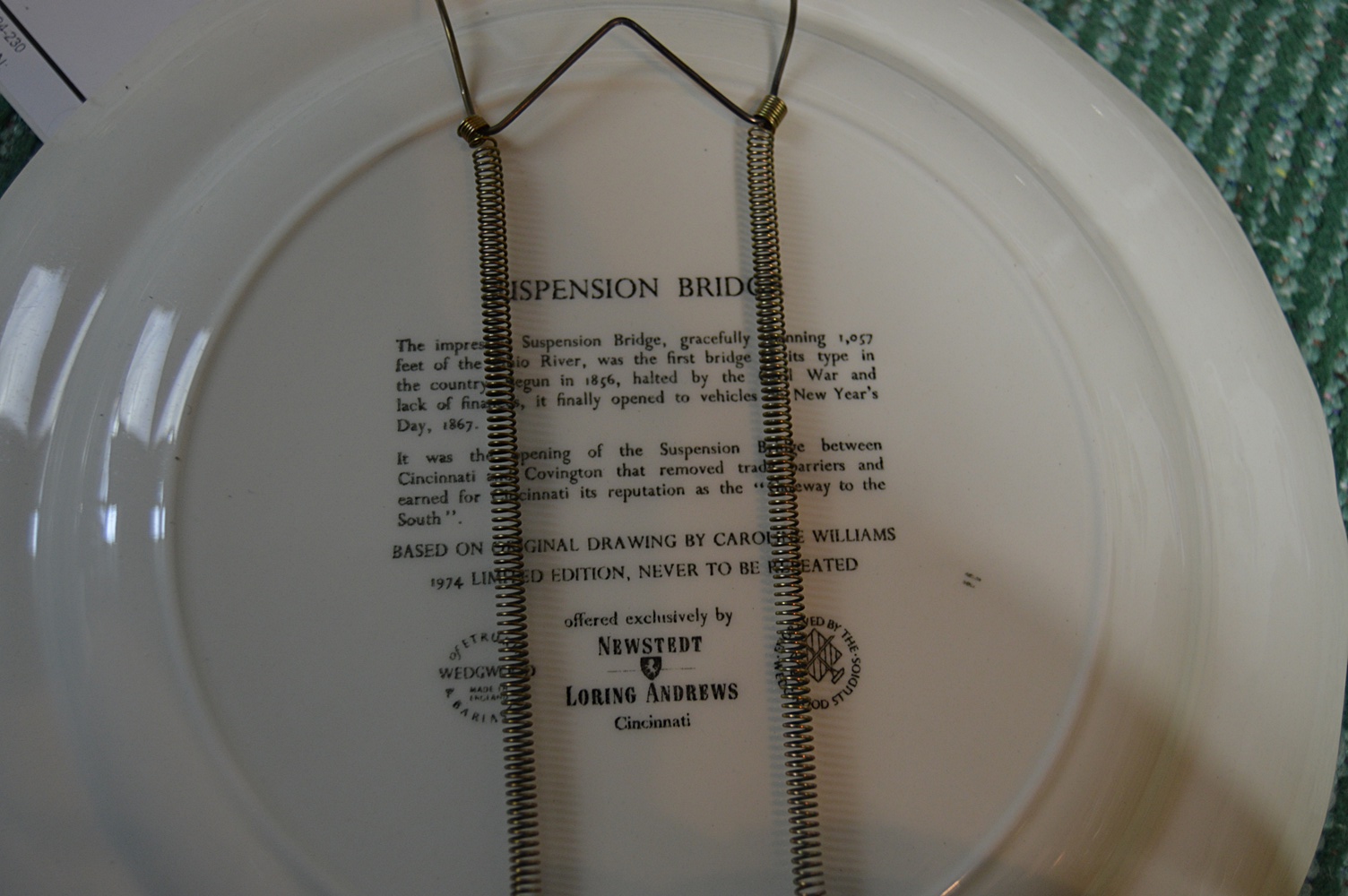 Twelve Caroline Williams Collectible Wedgwood Plates