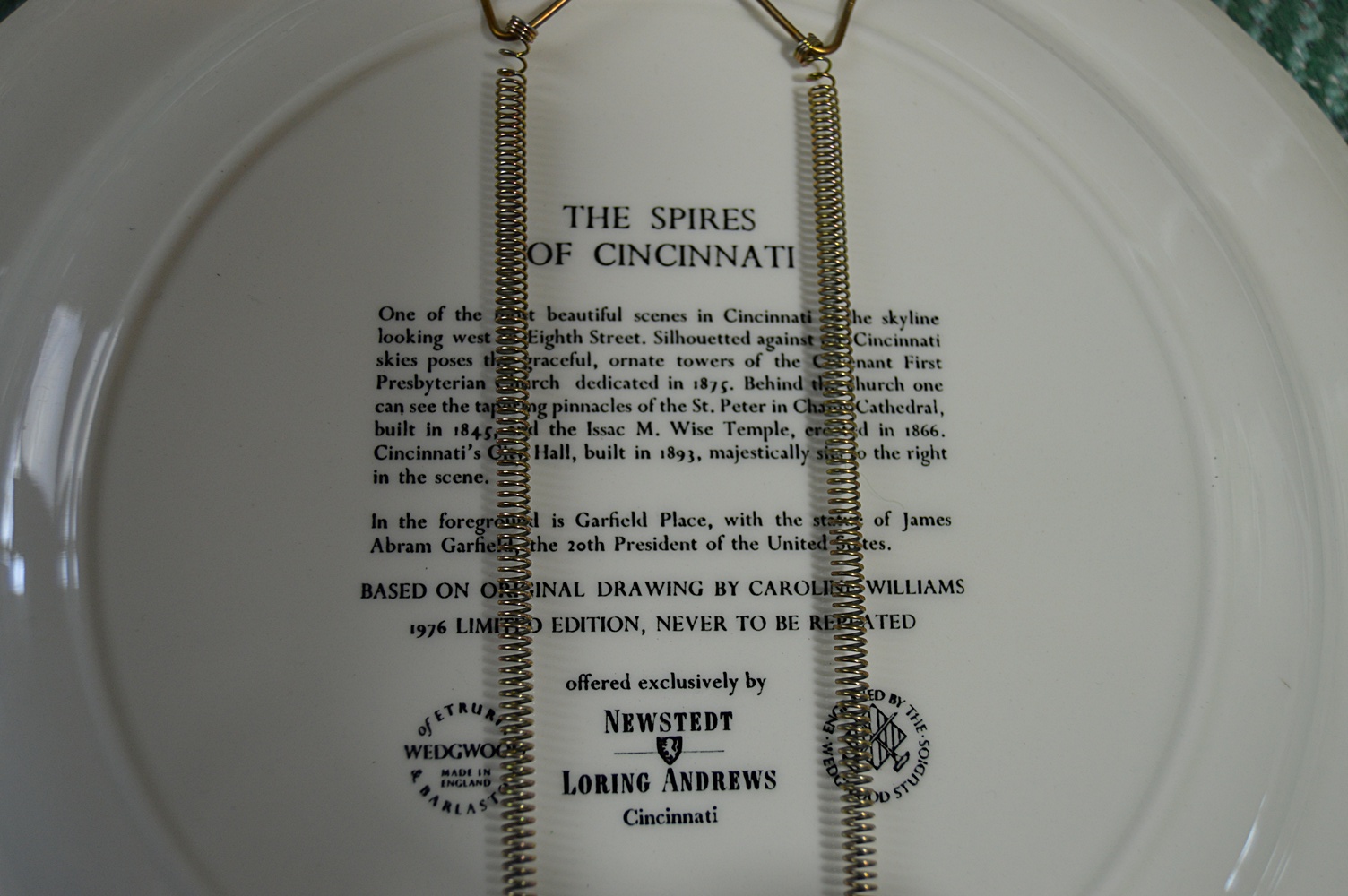 Twelve Caroline Williams Collectible Wedgwood Plates