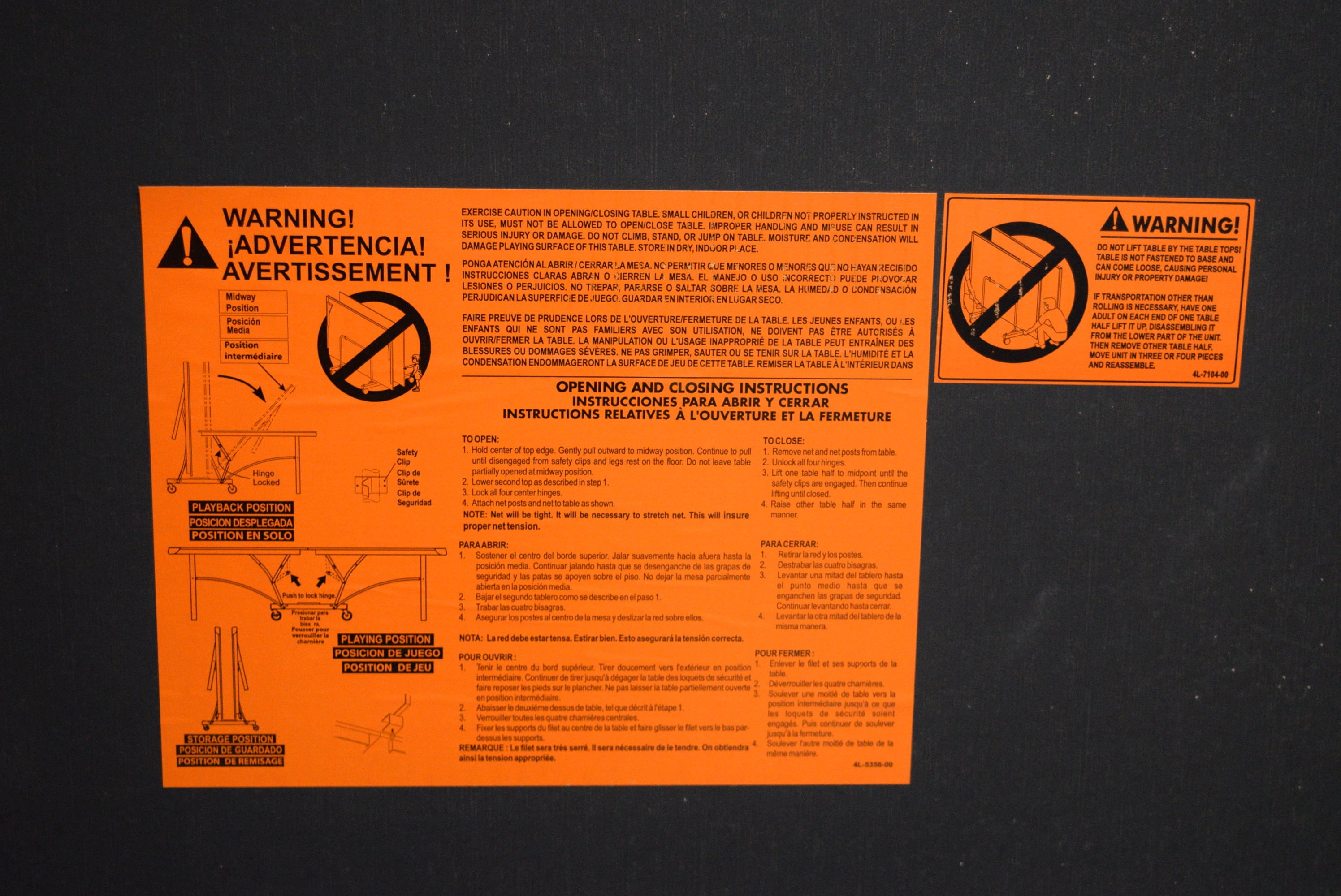 Stiga Ping Pong Table