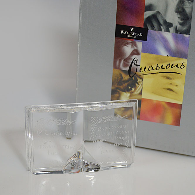 Waterford Crystal "Occasions" Book with Affirmation