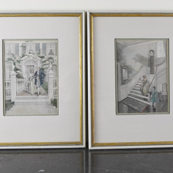 Pair of M. Farini Victorian Subject Lithographs