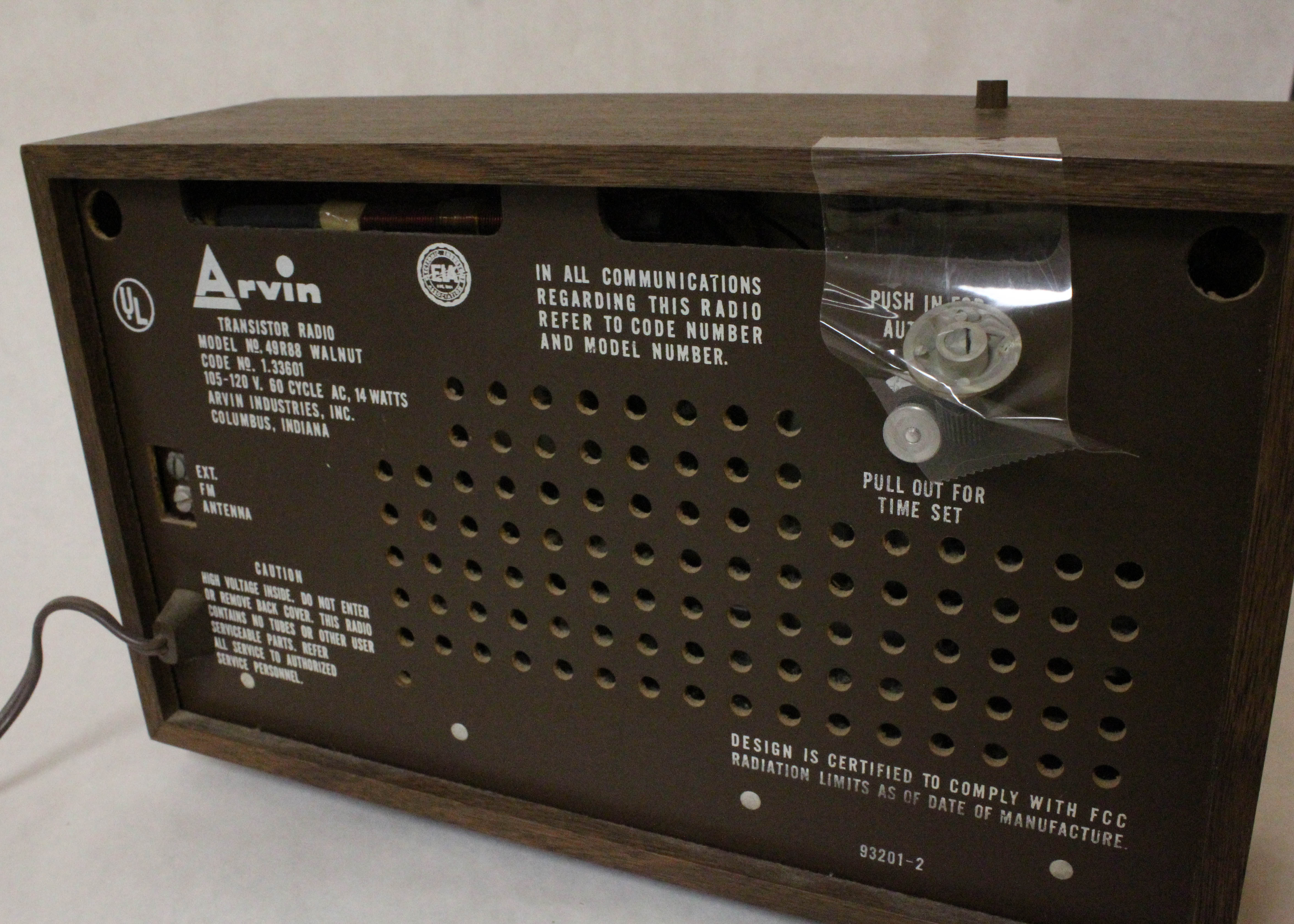 Vintage Arvin Solid State Clock Radio and Kodak Instant Camera