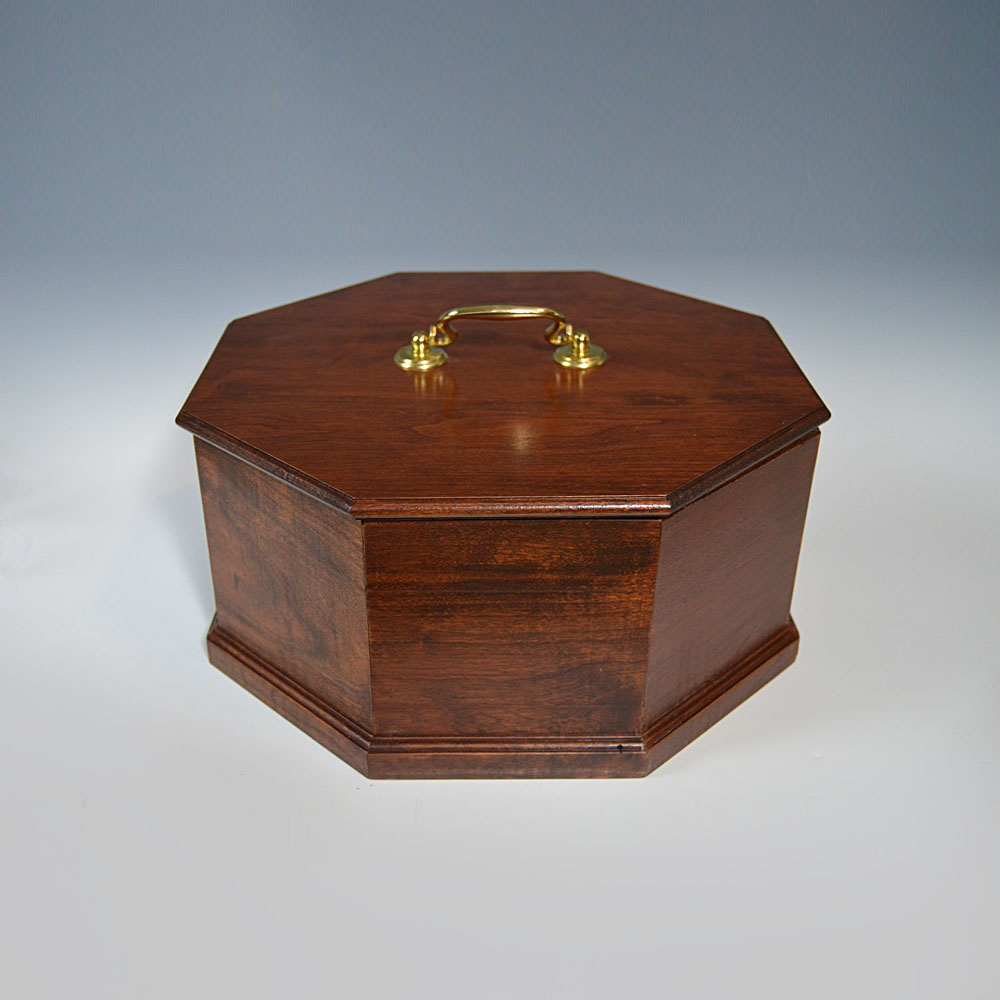 Mahogany Octagonal Lidded Box