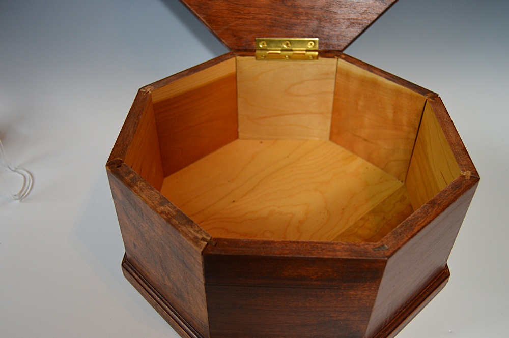 Mahogany Octagonal Lidded Box