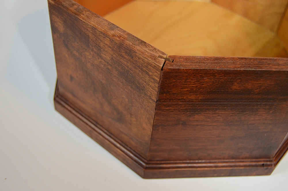 Mahogany Octagonal Lidded Box