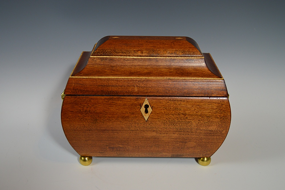 Chippendale Style Mahogany Tea Caddy