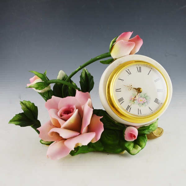 A.M.C. Capodimonte Clock and Mottahedeh & Co. Trinket Box and Dish