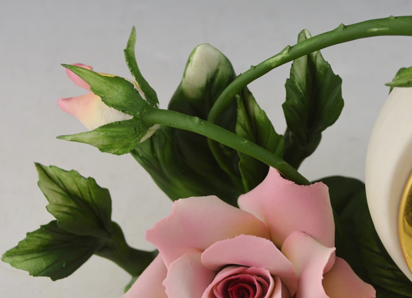 A.M.C. Capodimonte Clock and Mottahedeh & Co. Trinket Box and Dish