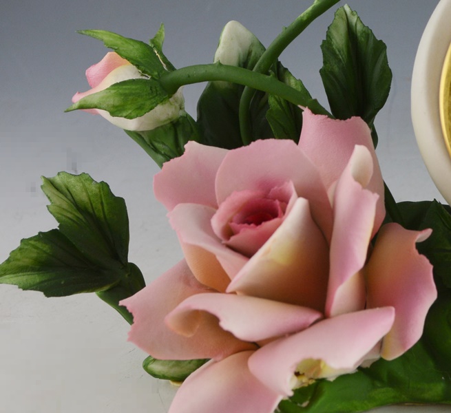 A.M.C. Capodimonte Clock and Mottahedeh & Co. Trinket Box and Dish