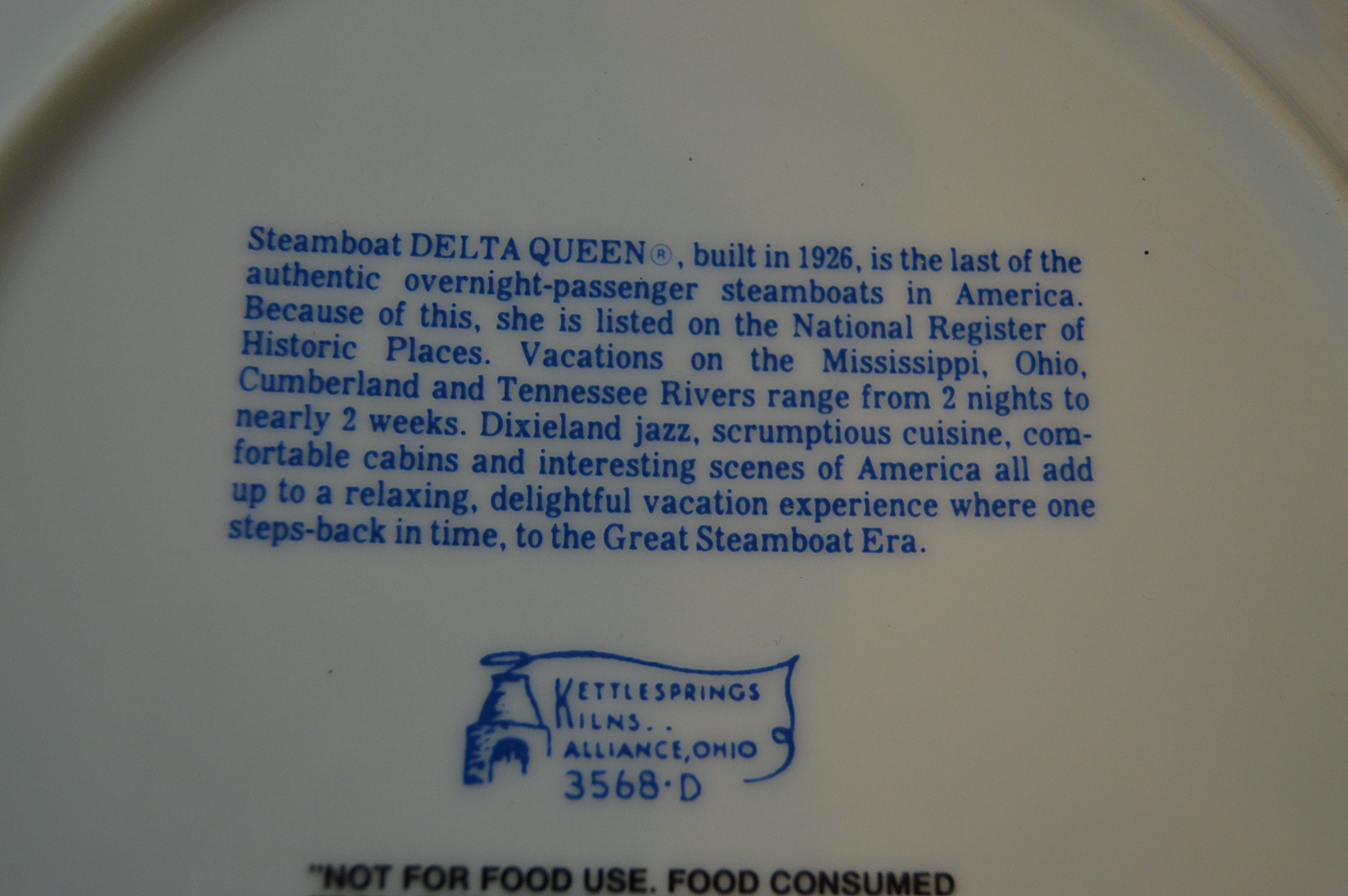 Transferware Historic Landmark Collectible Plates