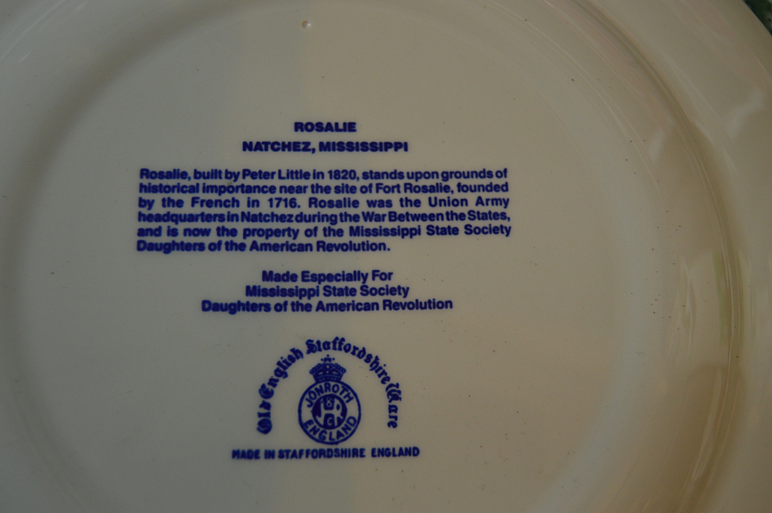Transferware Historic Landmark Collectible Plates