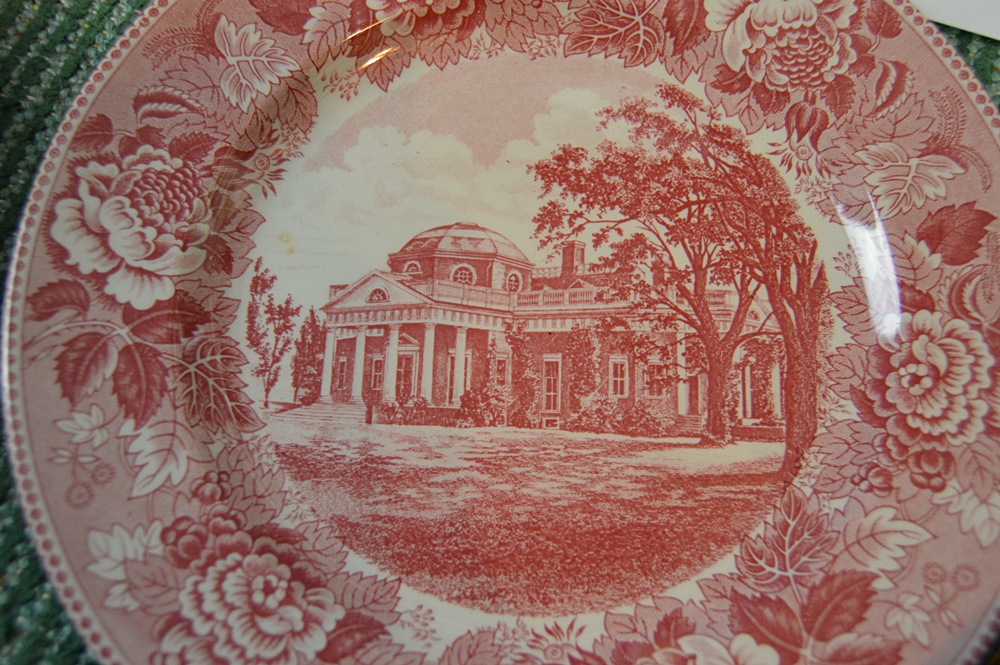 Transferware Historic Landmark Collectible Plates