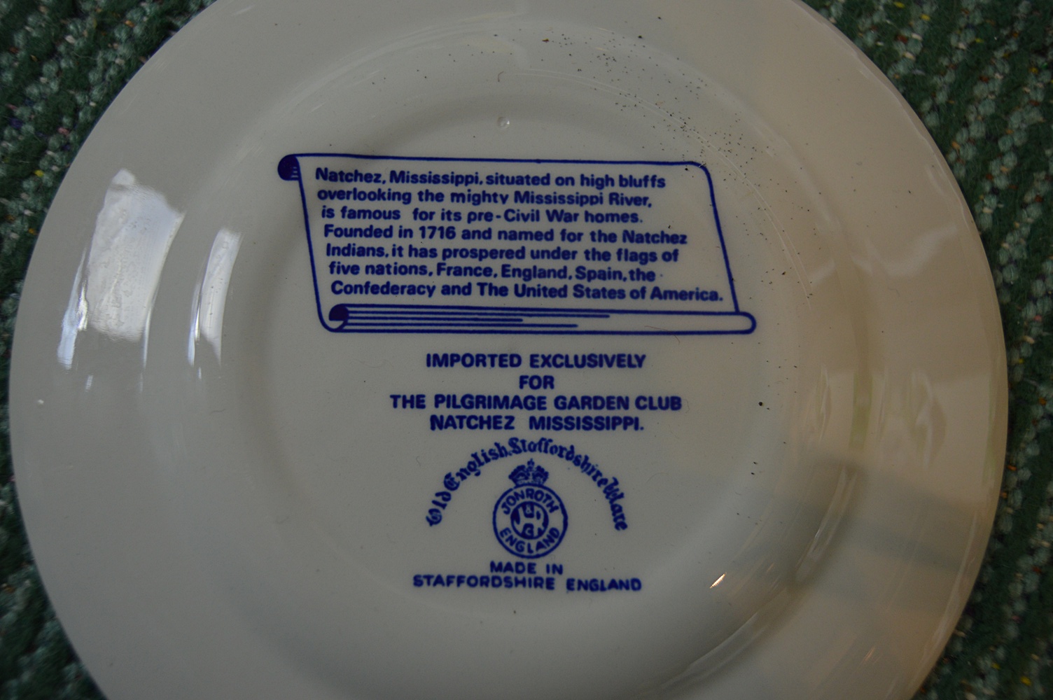 Transferware Historic Landmark Collectible Plates