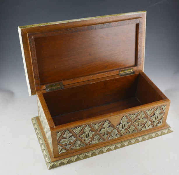 Antique Beautifully Carved Mahogany Dresser Box