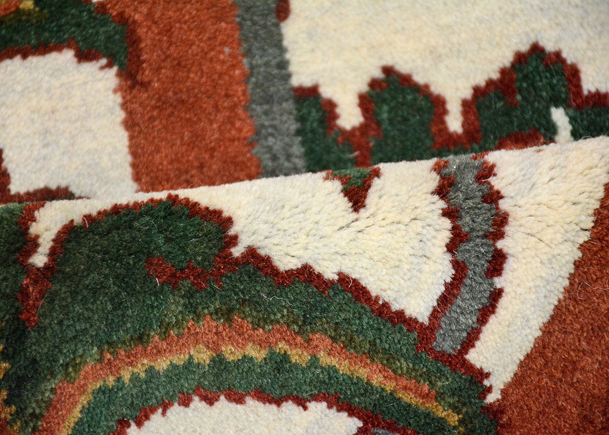 Signed Large Handmade Contemporary Indian Rug