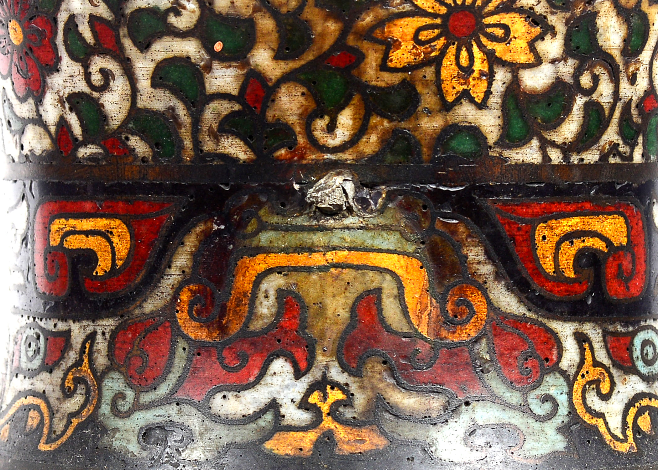 Hand Painted Enamel Vase