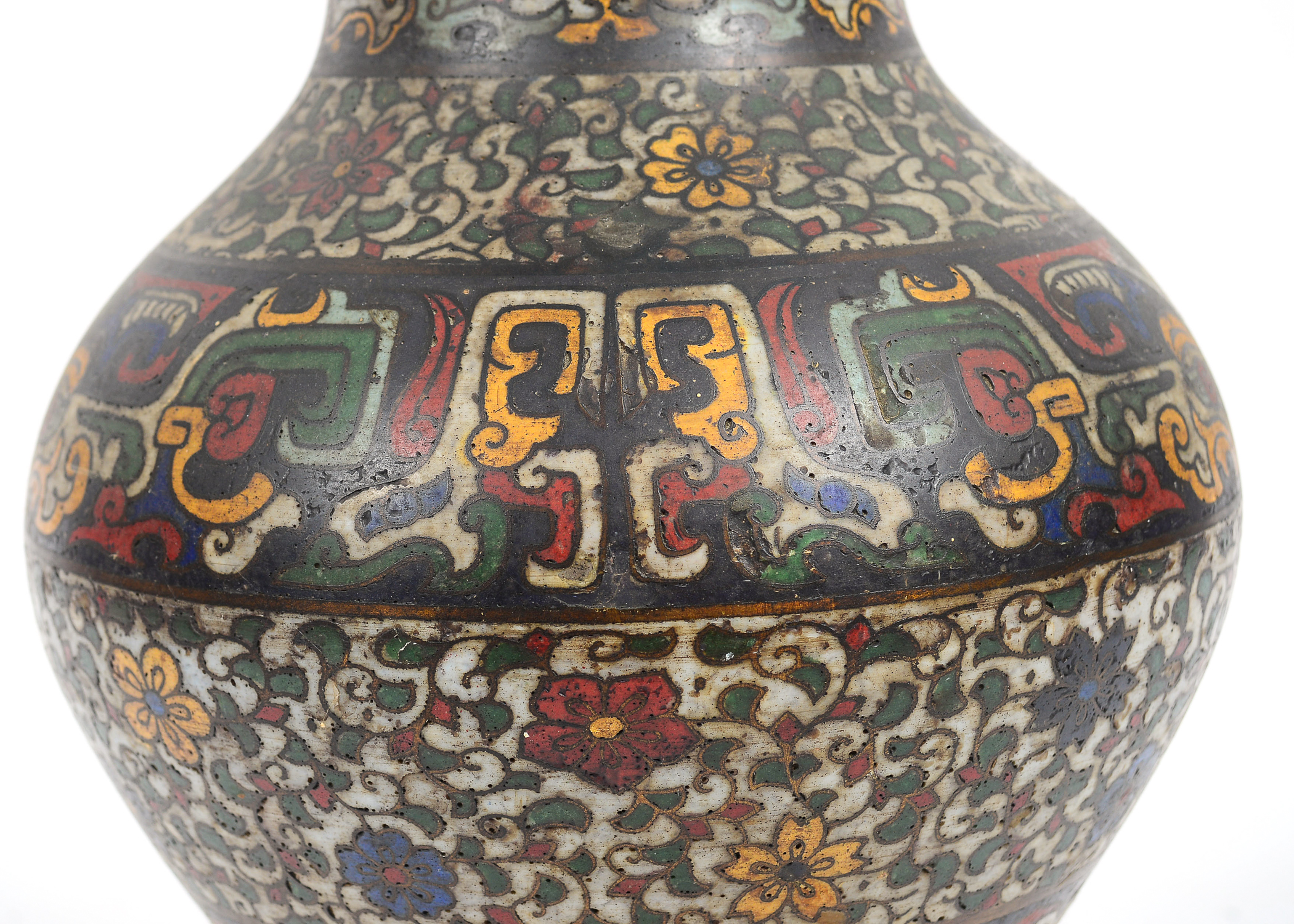 Hand Painted Enamel Vase