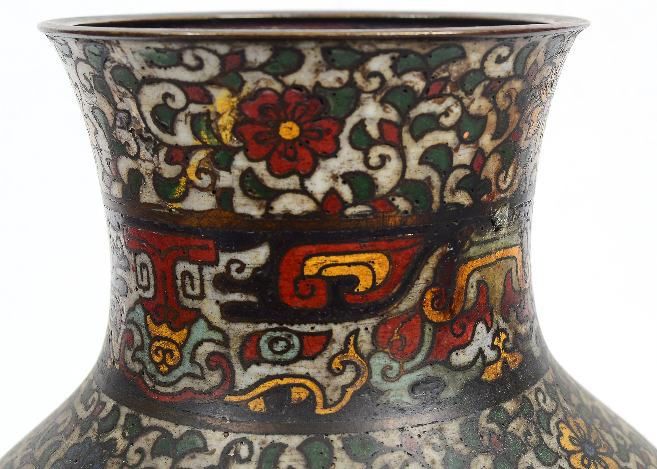 Hand Painted Enamel Vase