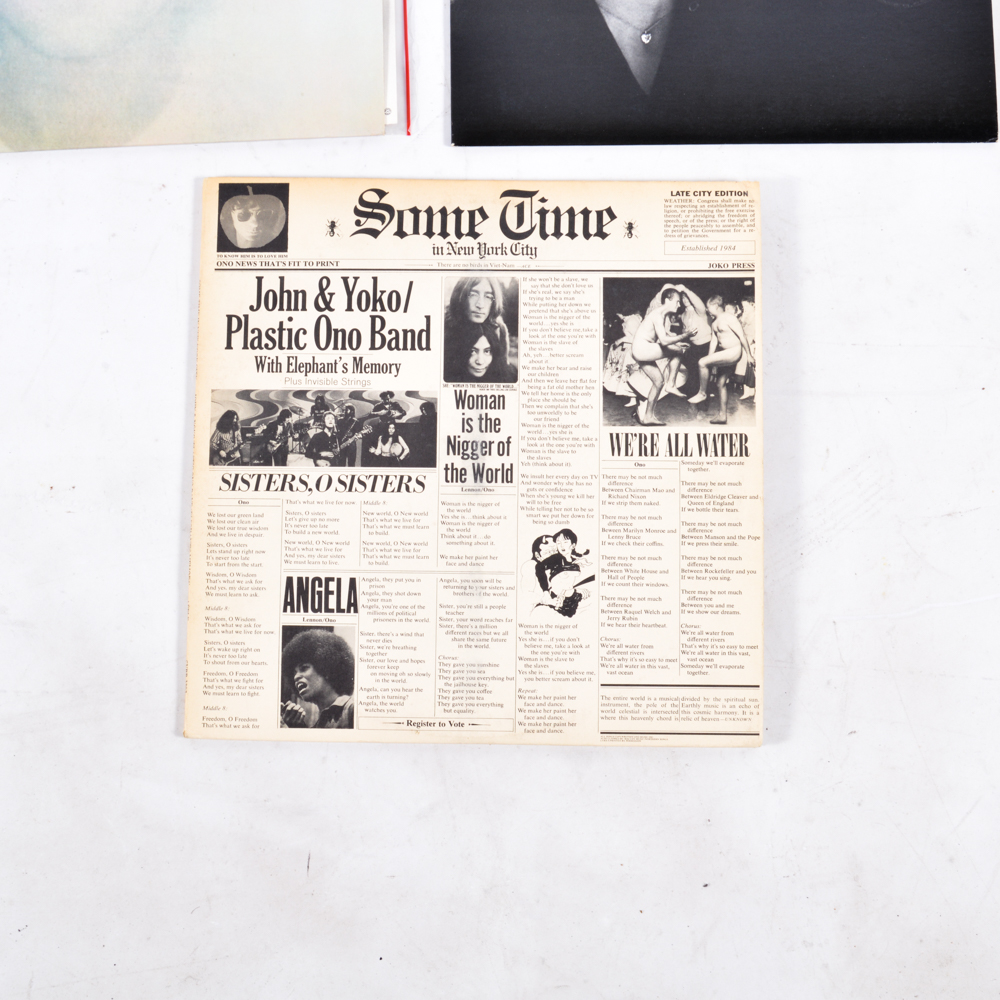 John Lennon Feat. Yoko Ono Vinyl Albums with "A Twist of Lennon" Paperback