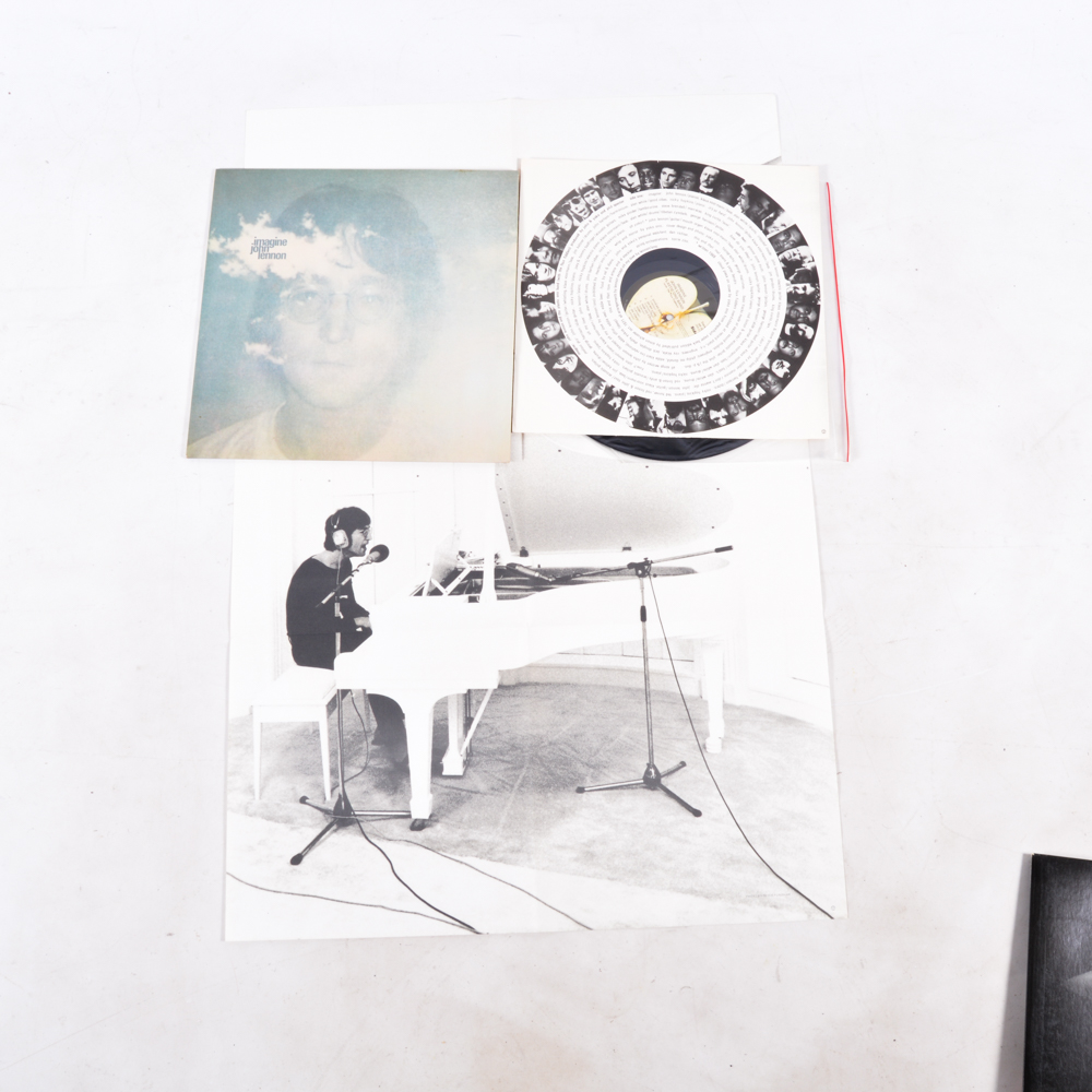 John Lennon Feat. Yoko Ono Vinyl Albums with "A Twist of Lennon" Paperback