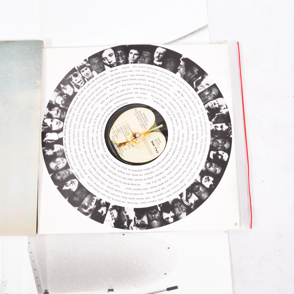 John Lennon Feat. Yoko Ono Vinyl Albums with "A Twist of Lennon" Paperback