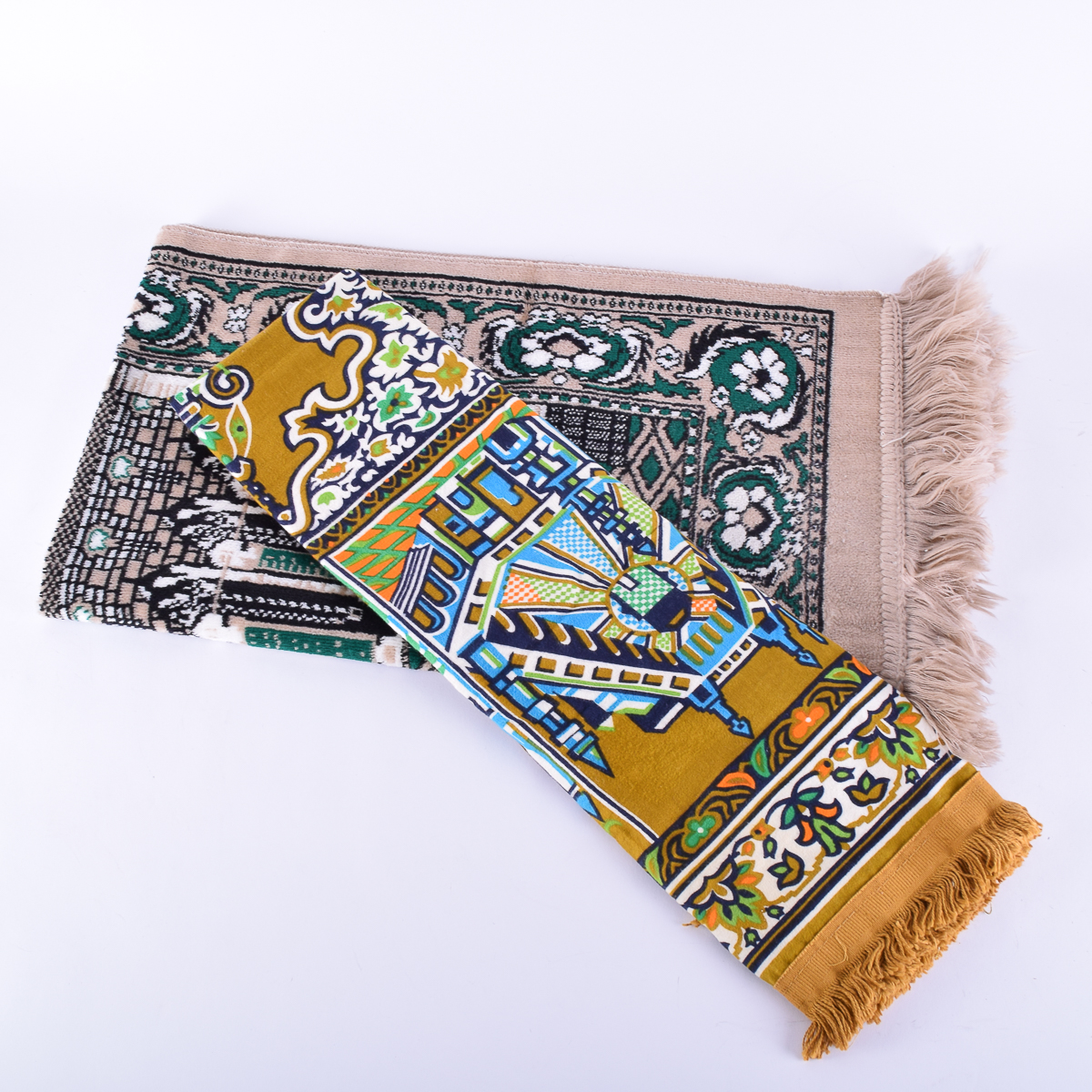 Pair of Hand Woven Afghan Prayer Rugs