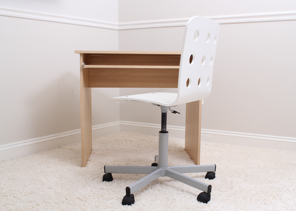 IKEA Beech Effect Computer Desk and Chair