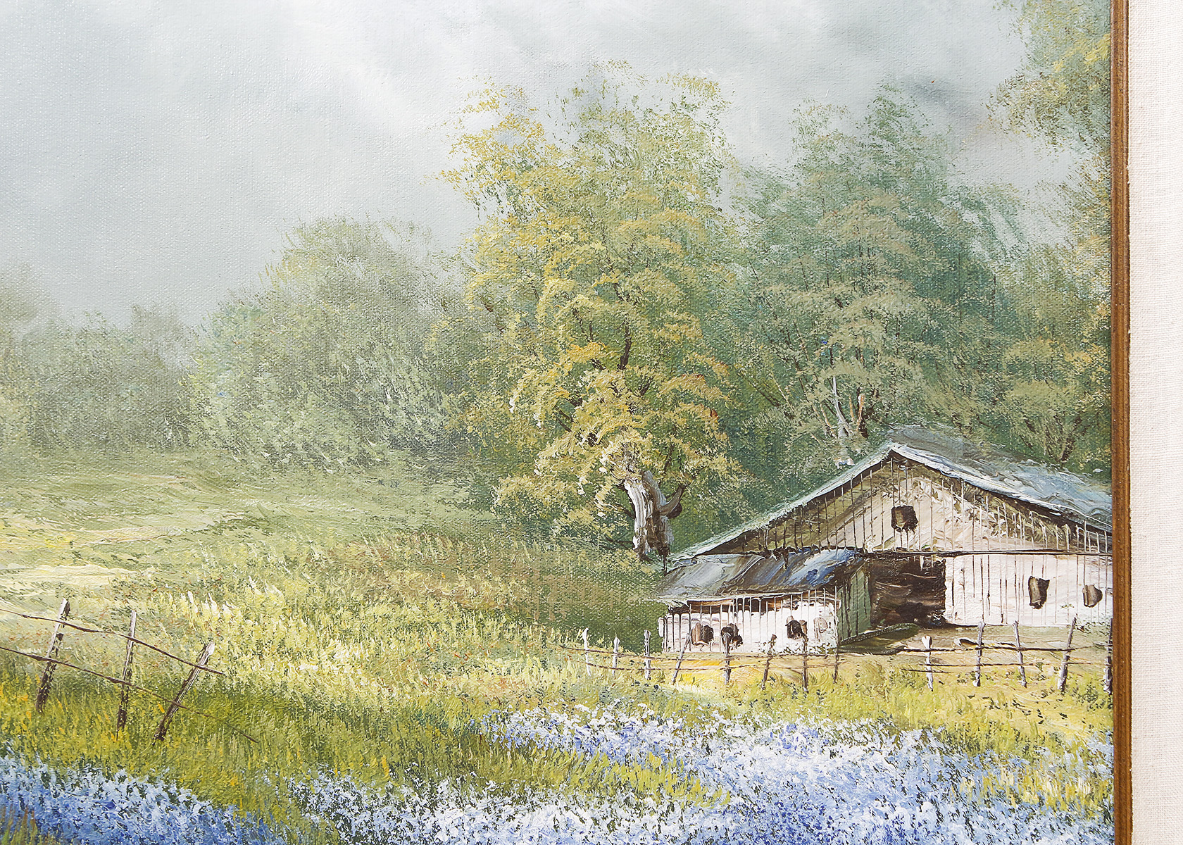 Signed Bluebonnet Painting by K. Meal