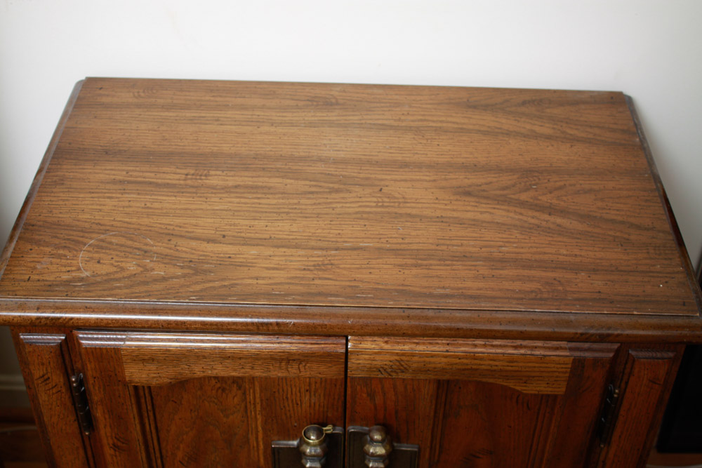 Vintage Oak American Drew Nightstand