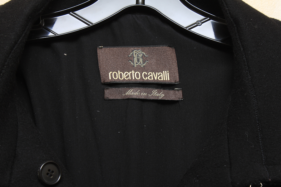 Roberto Cavalli Wool/Cashmere Blend Peacoat
