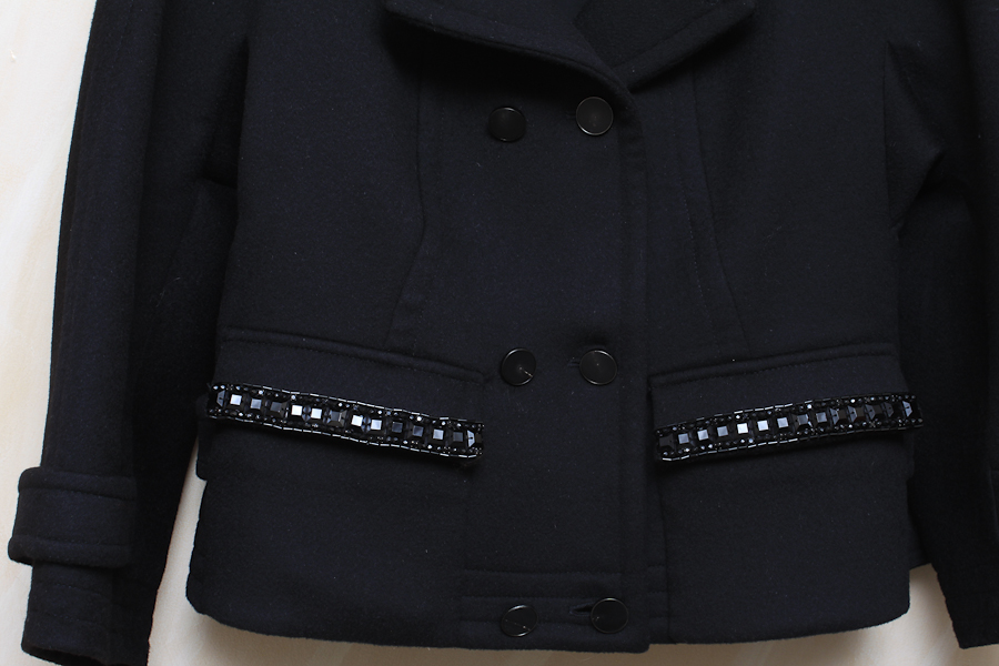 Roberto Cavalli Wool/Cashmere Blend Peacoat