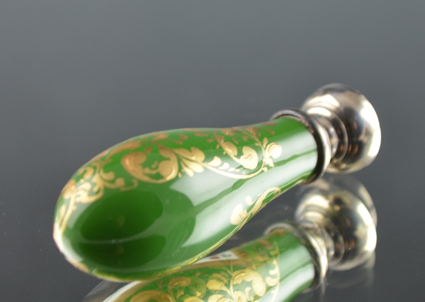 Late Victorian Ceramic and Sterling "S" Wax Seal