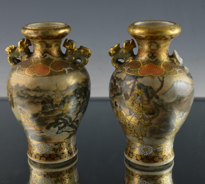 Stunning Vintage Asian Jar and Pair of Vases