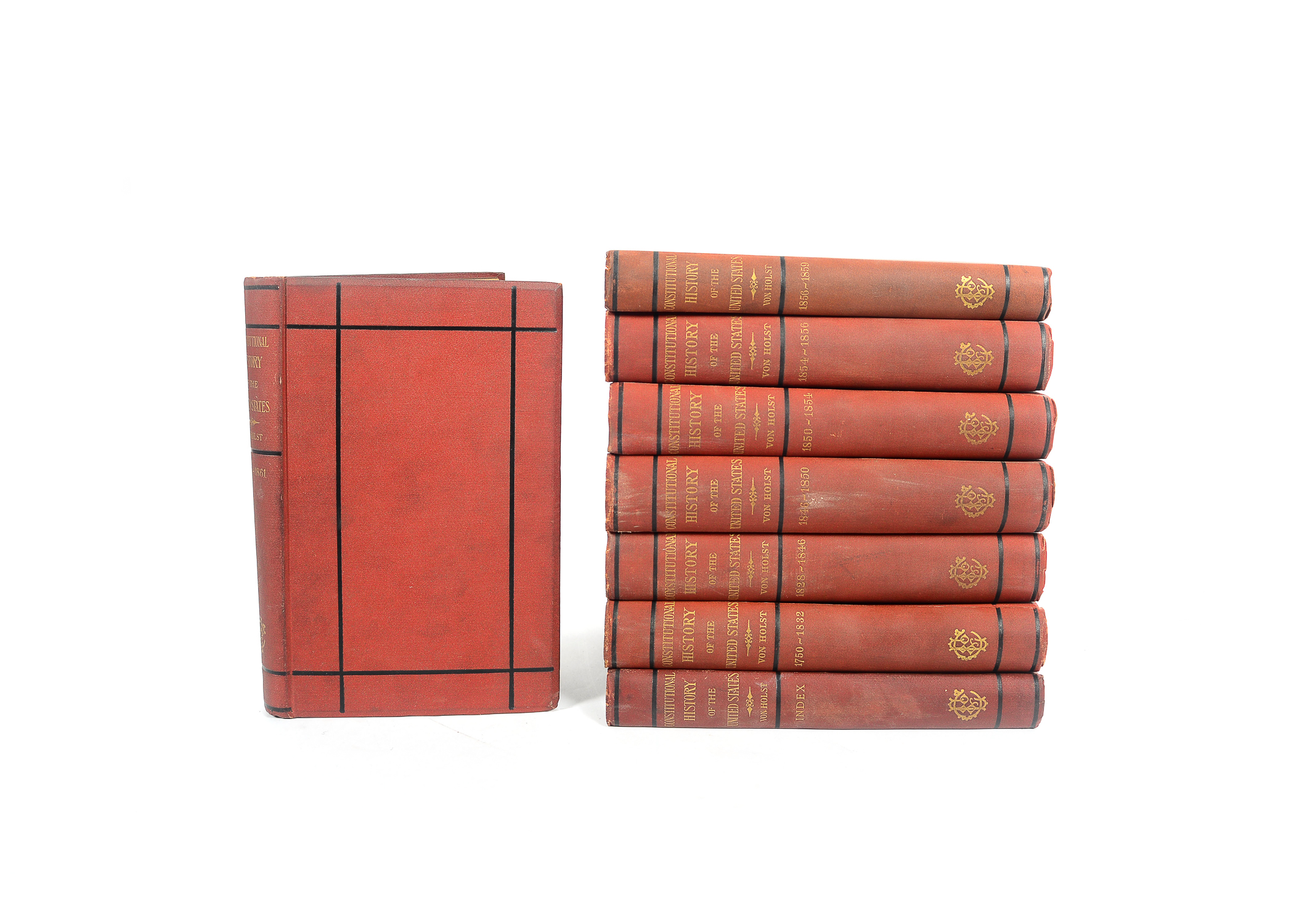 1889 "Constitutional History of the United States" 8-Volume Set