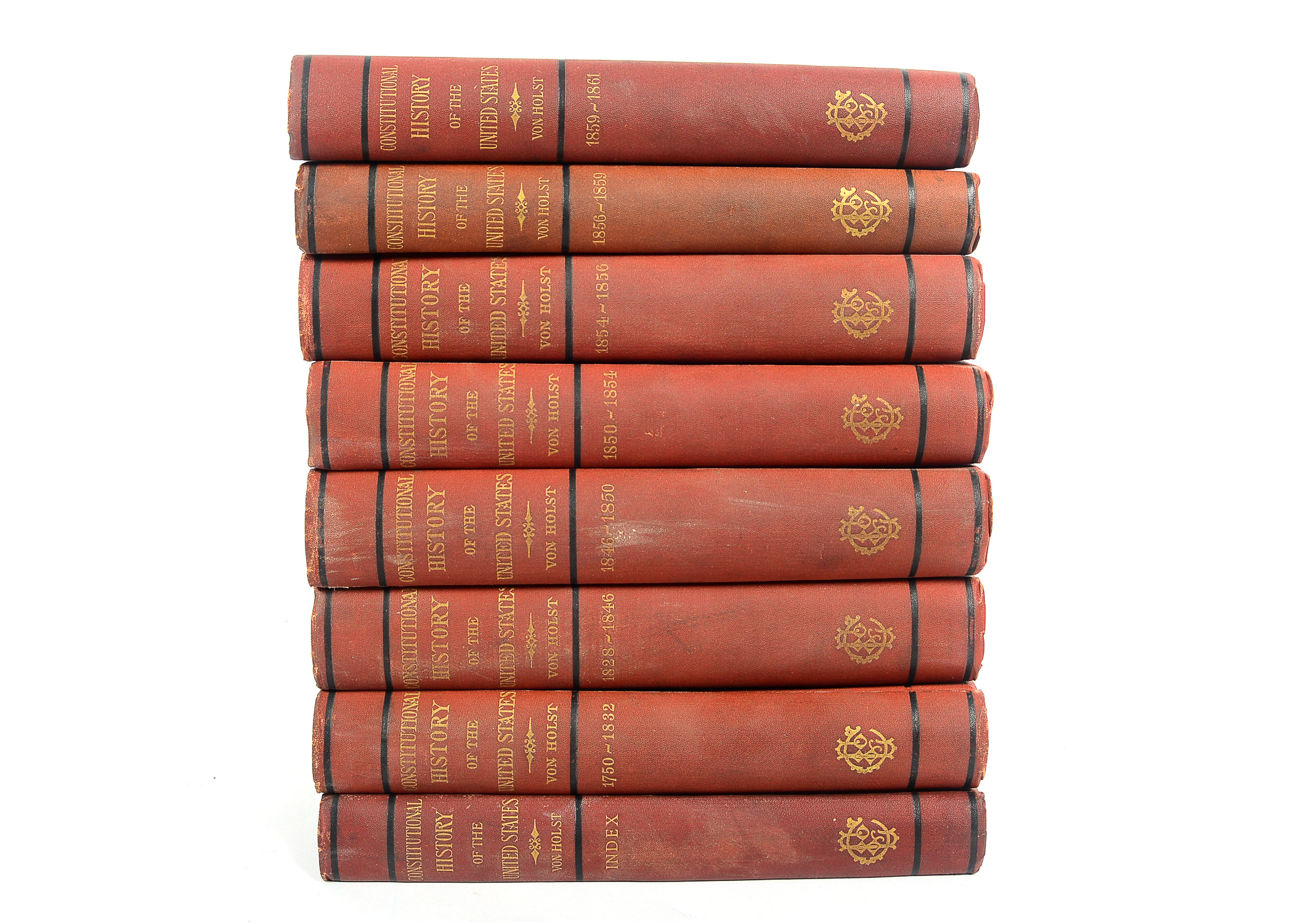 1889 "Constitutional History of the United States" 8-Volume Set