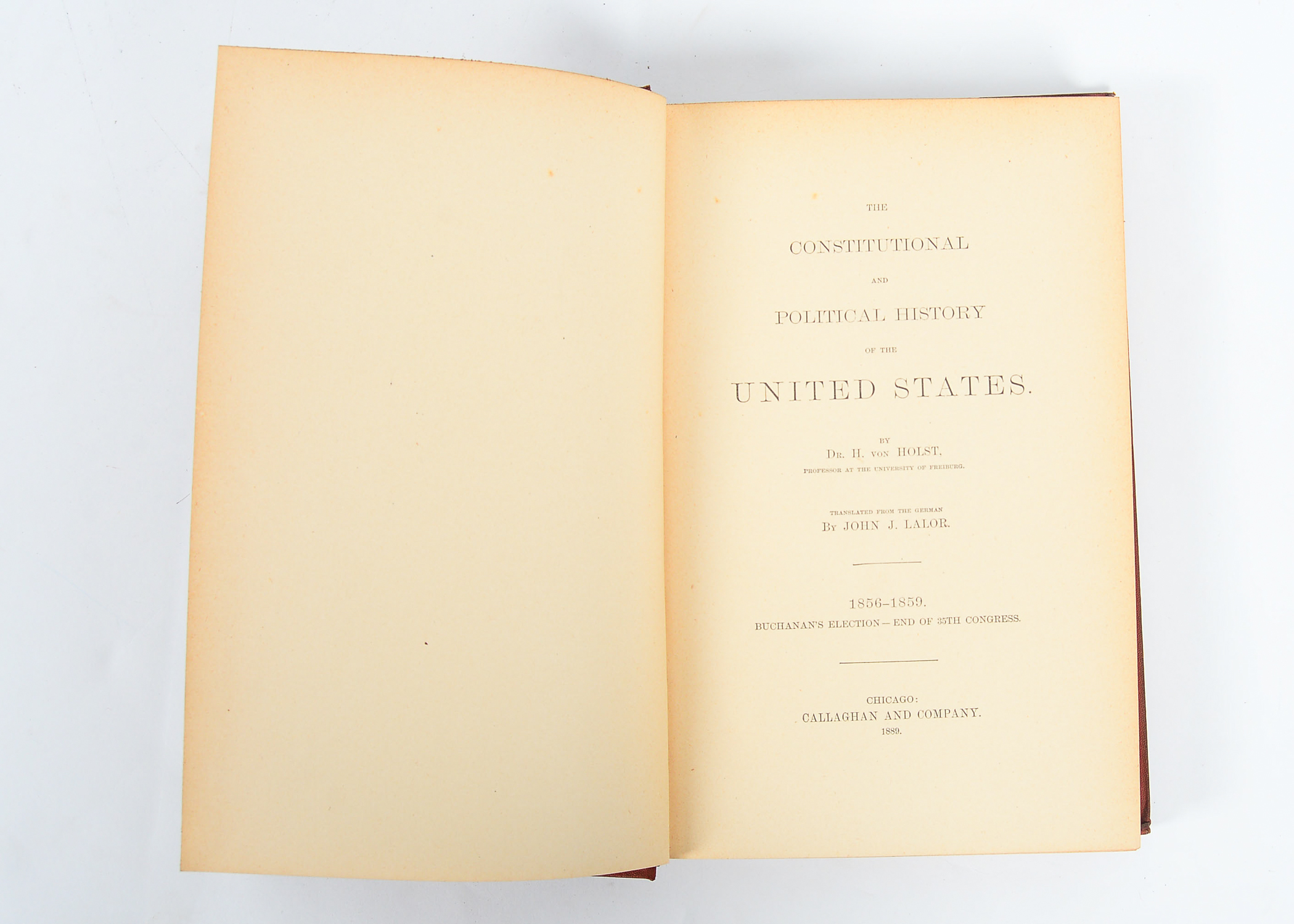 1889 "Constitutional History of the United States" 8-Volume Set
