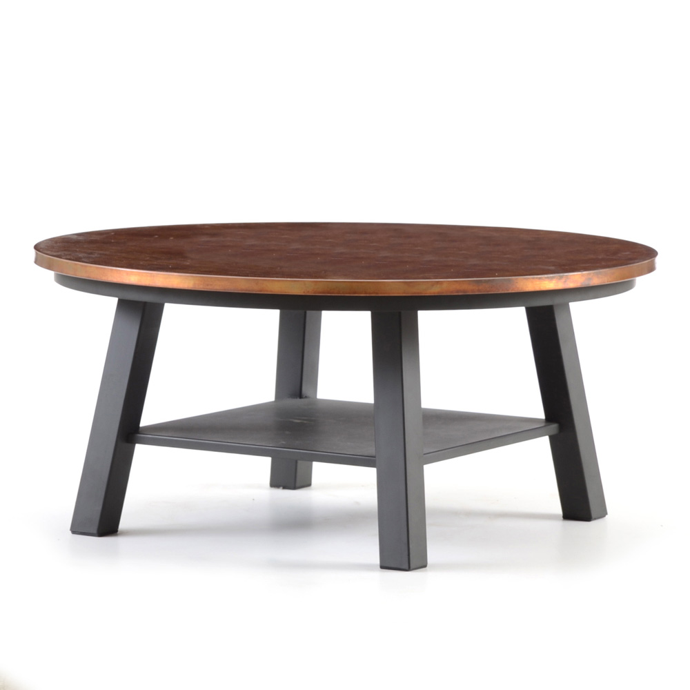 Ethan Allen "Sherman" Copper Top Coffee Table