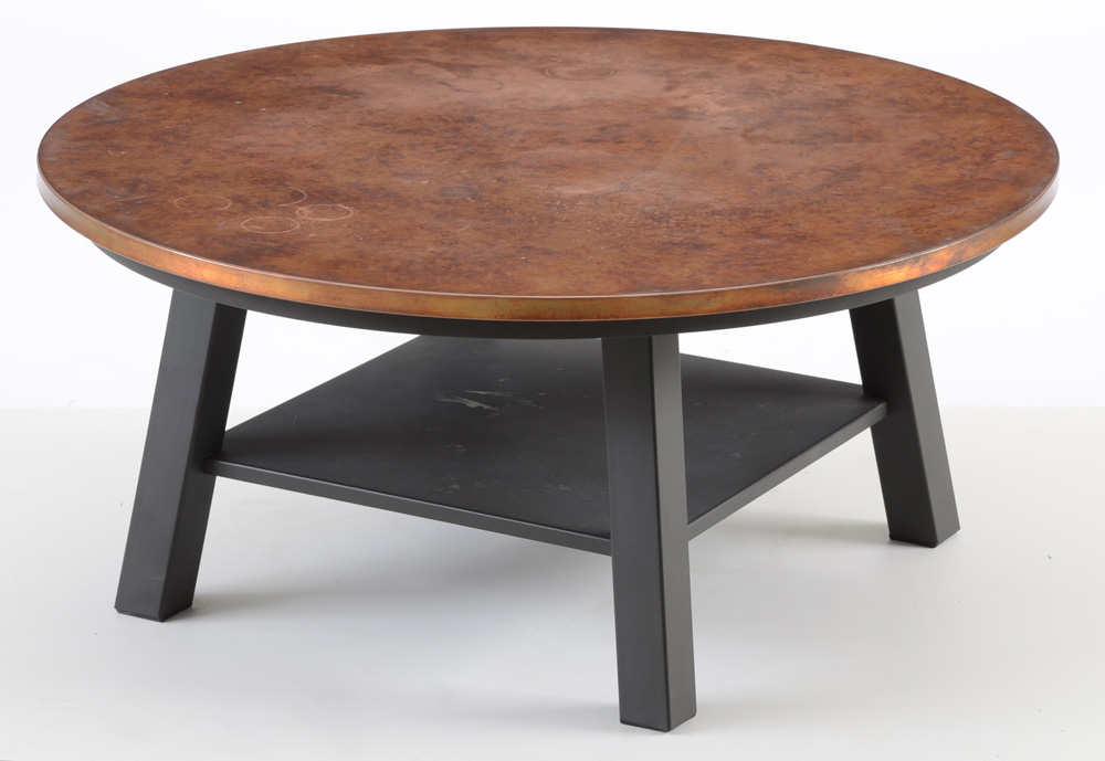 Ethan Allen "Sherman" Copper Top Coffee Table