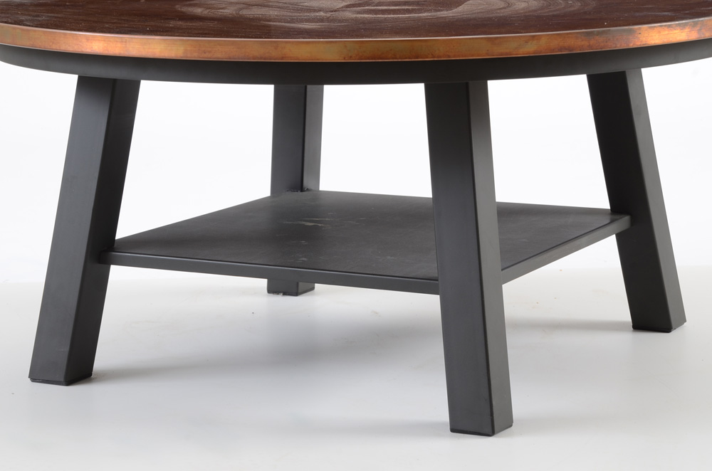 Ethan Allen "Sherman" Copper Top Coffee Table