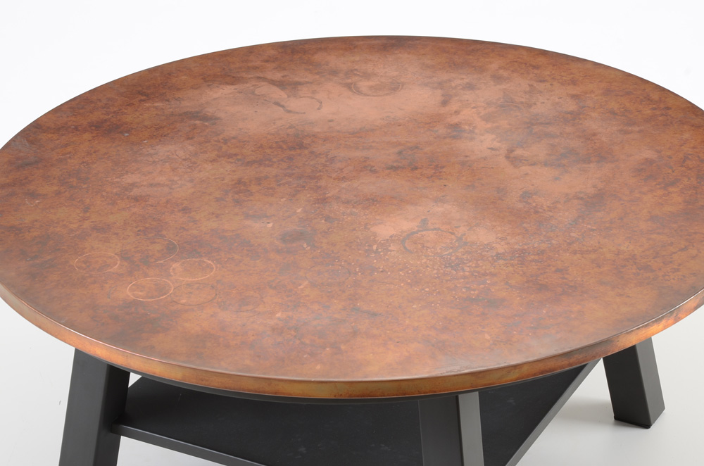 Ethan Allen "Sherman" Copper Top Coffee Table