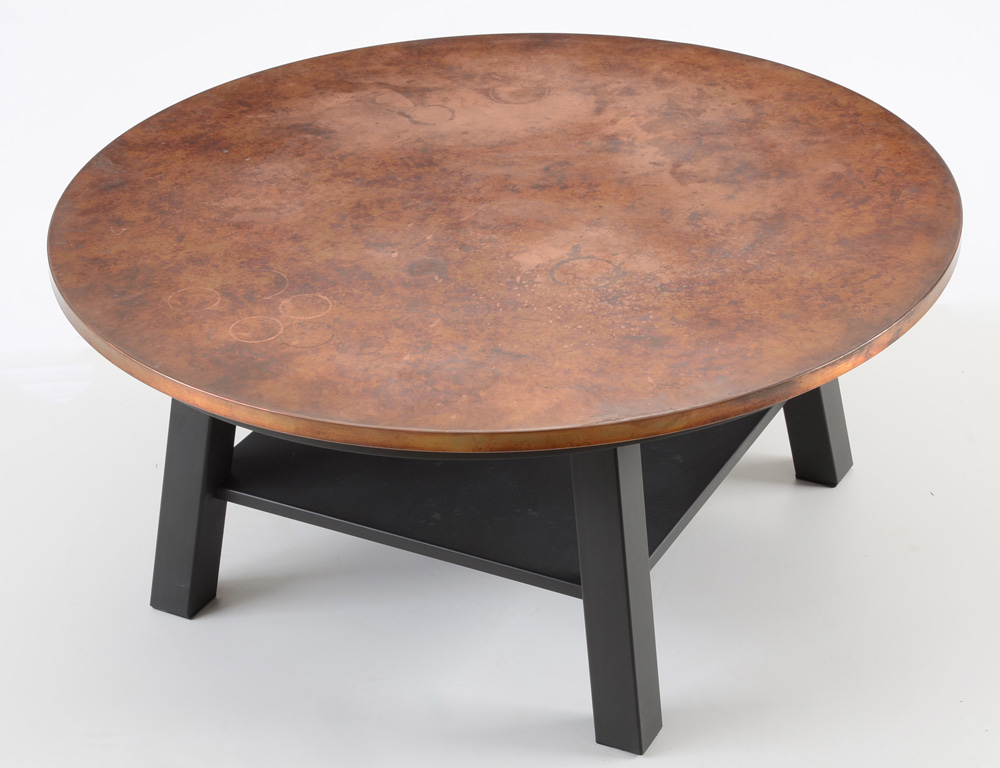 Ethan Allen "Sherman" Copper Top Coffee Table