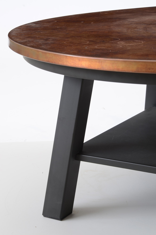 Ethan Allen "Sherman" Copper Top Coffee Table