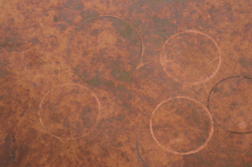Ethan Allen "Sherman" Copper Top Coffee Table
