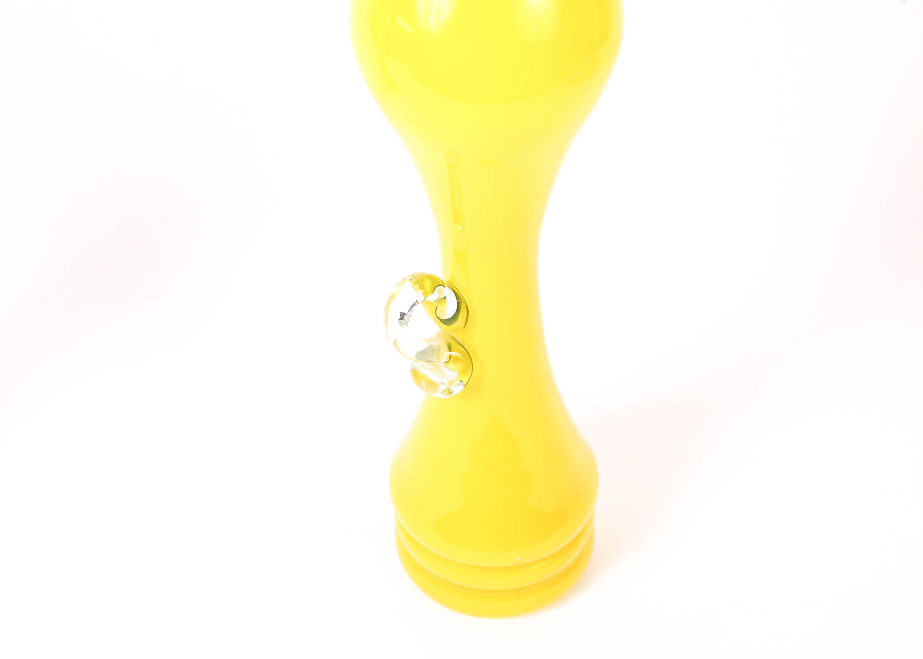 Vintage Yellow Murano Glass Matching Vases