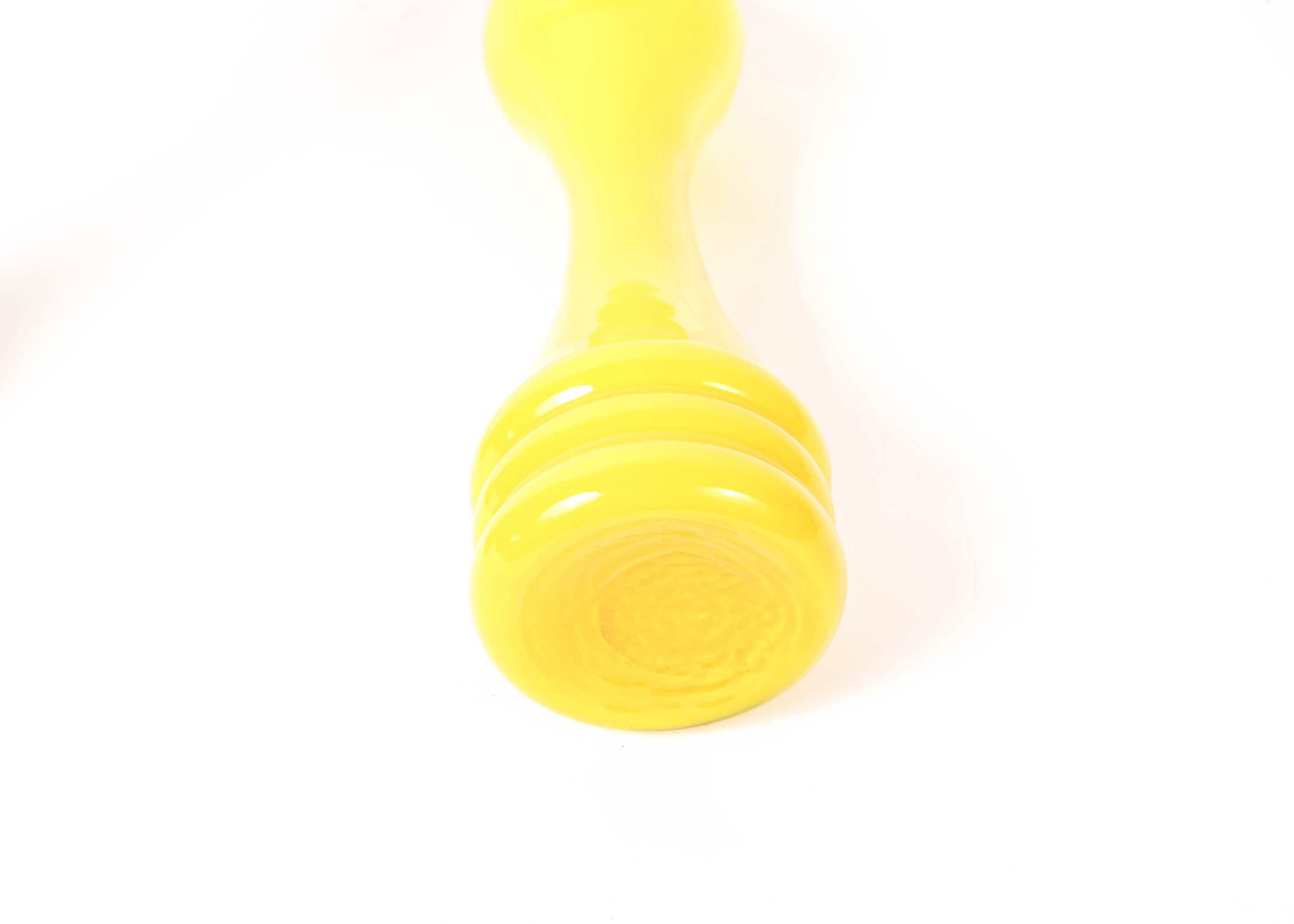 Vintage Yellow Murano Glass Matching Vases